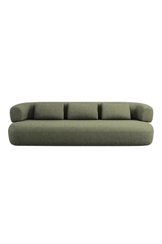 Canapé Aldrin - Vert olive - 3 places - En tissu chenille