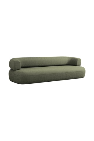 Canapé Aldrin - Vert olive - 3 places - En tissu chenille