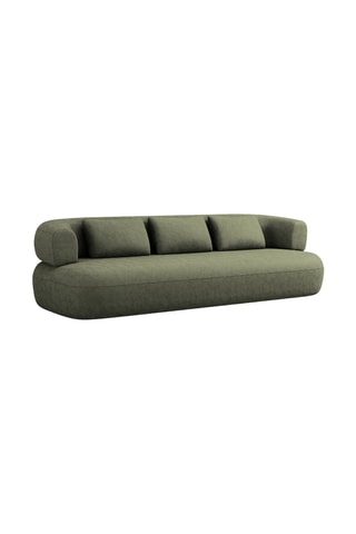 Canapé Aldrin - Vert olive - 3 places - En tissu chenille