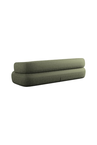 Canapé Aldrin - Vert olive - 3 places - En tissu chenille