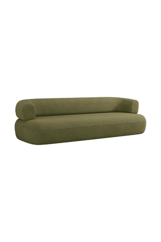 Canapé Aldrin - Vert olive - 3 places - En tissu bouclé