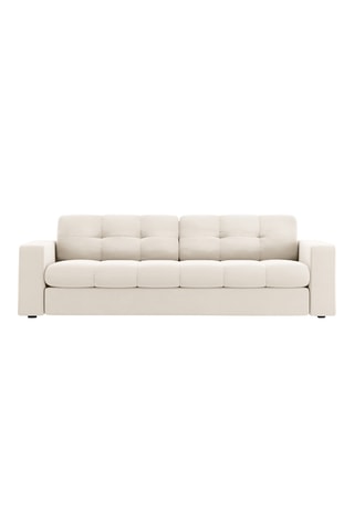 Canapé Yohan - Beige - 3 places - Toucher velours