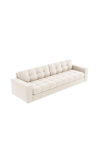 Canapé Yohan - Beige - 4 places - Toucher velours