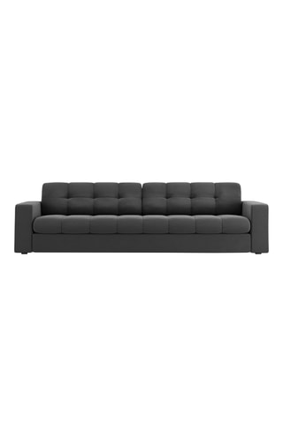 Canapé Yohan - Gris foncé - 4 places - Toucher velours