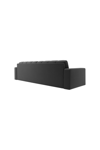 Canapé Yohan - Gris foncé - 4 places - Toucher velours