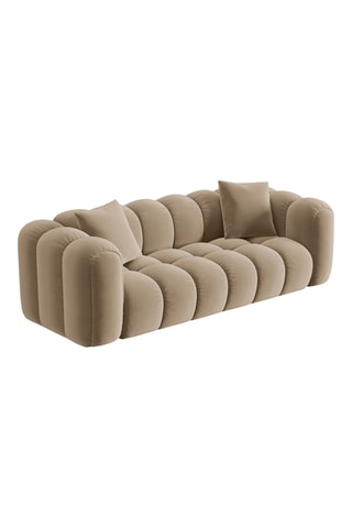 Canapé Arden - Beige - 3 places - Toucher velours