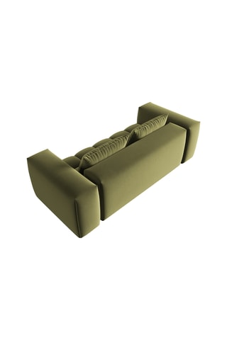 Canapé Lorella - Vert olive - 3 places - Toucher velours