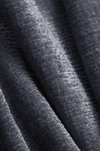 Canapé d'angle gauche Aldrin - Bleu foncé - 3 places - En tissu chenille