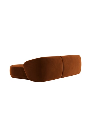 Canapé d'angle gauche Louis - Terracotta - 4 places - Toucher velours