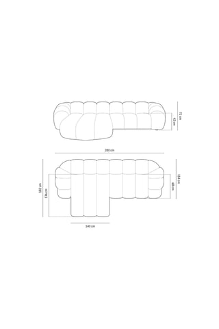 Canapé d'angle gauche Lyna - Gris - 4 places - Toucher velours