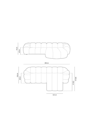 Canapé d'angle droit Lyna - Gris - 4 places - Toucher velours