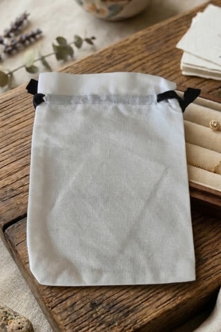 Pochette in seta - Bianco