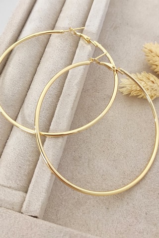 Orecchini a cerchio laminato oro fino