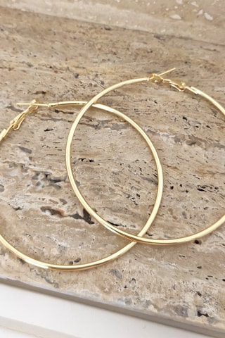 Orecchini a cerchio laminato oro fino