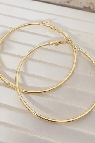 Orecchini a cerchio laminato oro fino