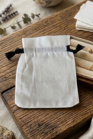 Pochette in seta - Bianco