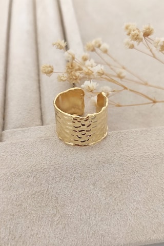 Anello laminato oro fino giallo
