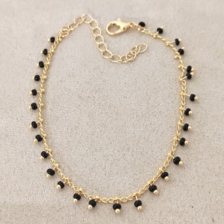 Bracciale - Ottone placcato oro e pietre di cristallo 