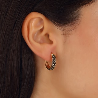 Orecchini - Ottone placcato oro e zircone