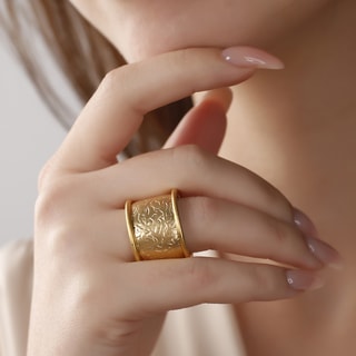 Anello regolabile - Ottone placcato oro