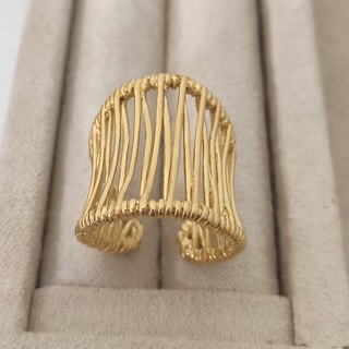 Anello regolabile - Ottone placcato oro