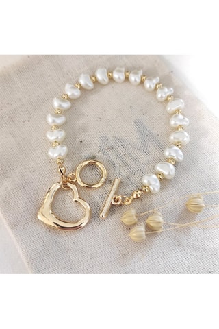 Bracciale - Bianco e dorato