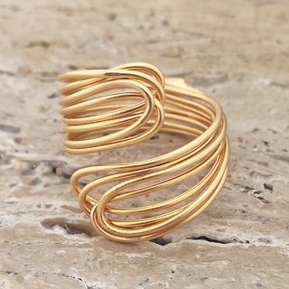 Anello regolabile - Ottone placcato oro