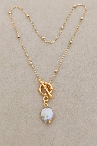 Collana laminato oro fino - Madreperla
