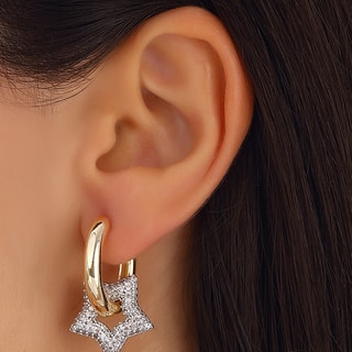 Orecchini - Ottone placcato oro e zircone