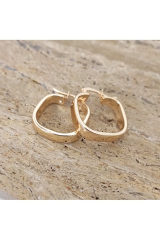 Orecchini a cerchio laminato oro fino