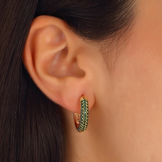 Orecchini - Ottone placcato oro e zircone