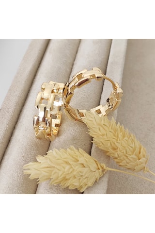 Orecchini a cerchio laminato oro fino