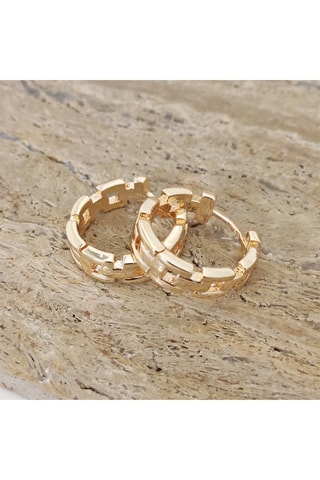 Orecchini a cerchio laminato oro fino