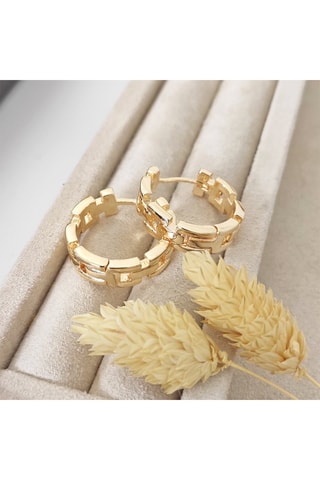 Orecchini a cerchio laminato oro fino