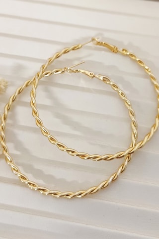 Orecchini a cerchio laminato oro fino