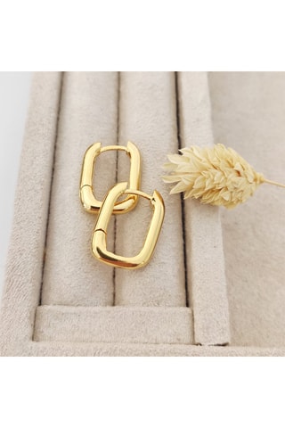 Orecchini a cerchio laminato oro fino