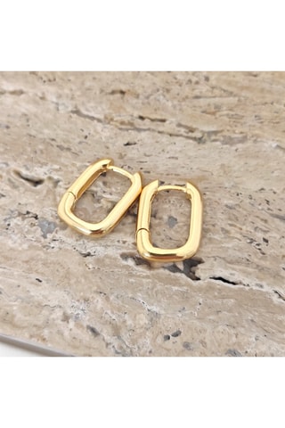 Orecchini a cerchio laminato oro fino