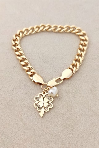 Bracciale - Placcato oro giallo e zirconi