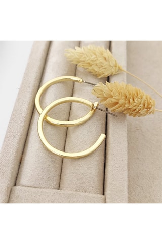 Orecchini a cerchio laminato oro fino
