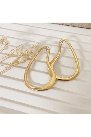 Orecchini laminato oro fino