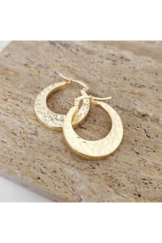 Orecchini a cerchio laminato oro fino