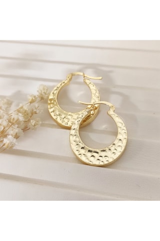 Orecchini a cerchio laminato oro fino