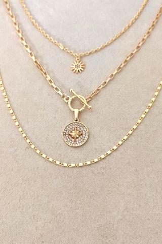 Collana laminato oro fino - Zirconi