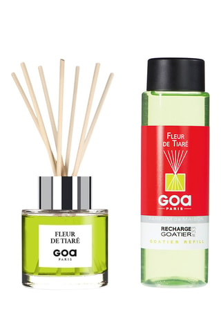 Ambientador de varillas Goatier - Flor de tiaré - 200 ml y Recarga - 250 ml