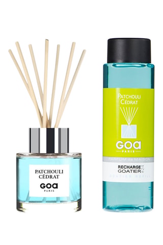 Ambientador de varillas Goatier – Pachuli y cidro - 200 ml y Recarga - 250 ml