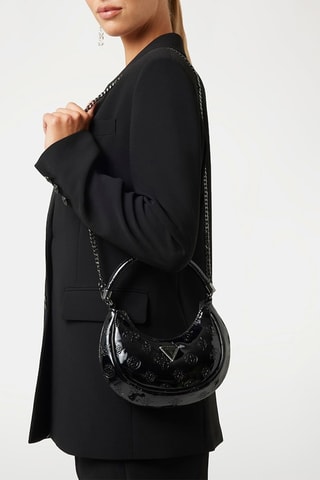 Sac à main verni Zalina - Noir - Guess