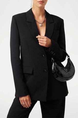 Sac à main verni Zalina - Noir - Guess