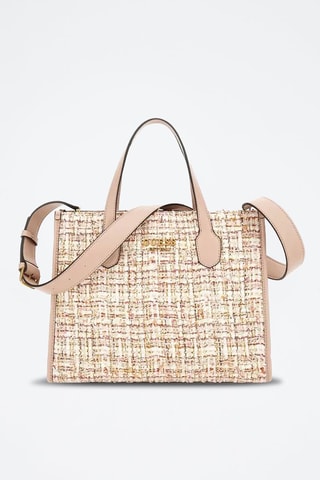 Sac à main en tweed Silvana - Rose - Guess
