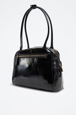 Sac porté épaule verni Waldena - Noir - Guess