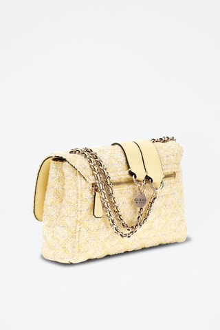 Sac bandoulière en tweed Giully - Jaune - Guess